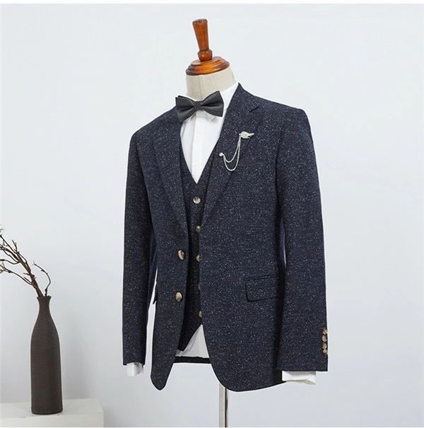 スリーピーススーツ ウール 2ツボタン 秋冬 紺色 ビジネススーツ ジレベスト付 3ピーススーツ ネイビー 紳士服 メンズスーツ メンズ大きいサイズ おしゃれスーツ 結婚式 S/M/L/XL/2XL/3XL