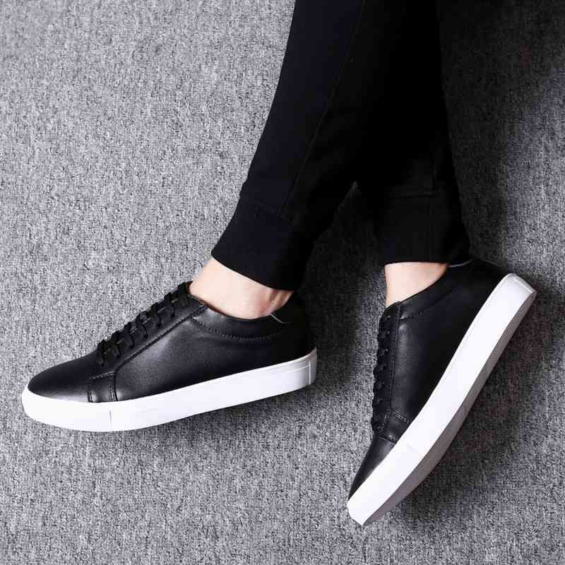 結ばない 靴紐 革 厚底 幅広 かかとなし ホワイト 高い 身長UP ローカット 4E 赤 黒 秋 ブラック ウォーキング 靴 レザー メンズ