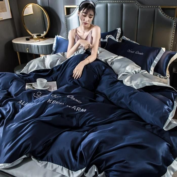 夏用涼感寝具 高品質ベッド用品 掛け布団カバー シングル 3点4点セット レーヨ セミダブル ツルツル艶と手触り感 敷布団カバー