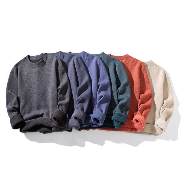 セーター ニット メンズ 長袖 丸首 無地 プルオーバー ニットセーター 防寒 おしゃれ カジュアル 秋物 冬物 バレンタイン 2023