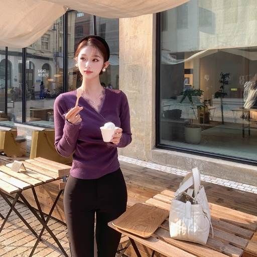 カジ シンプル きれいめ 大人可愛い かわいい レディース セーター 大きいサイズ 厚手 秋冬 ニットセー..