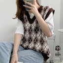 ニットベストレディース秋冬ニットトップス バレンタイン プレゼント