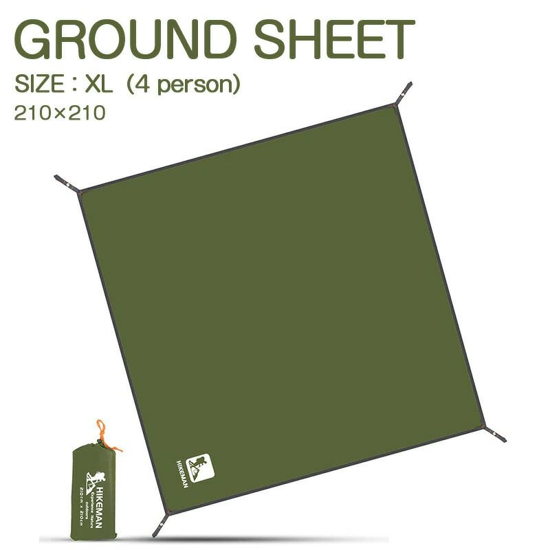 【送料無料】グランドシート テントシート レジャーシート XLサイズ 210×210 防水 軽量 タープ テント..