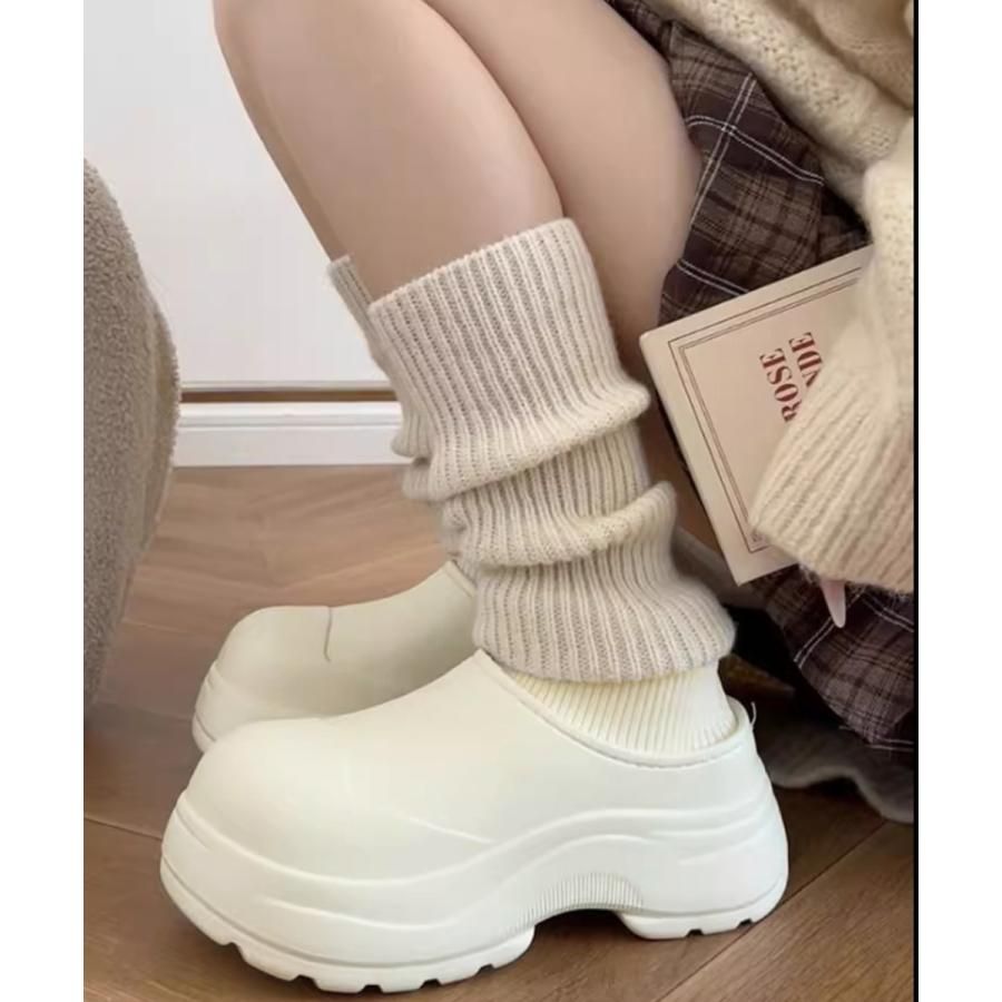 EVAショートブーツ ソックス風 裏起毛 カジュアル靴 ウォーキング 通勤通学