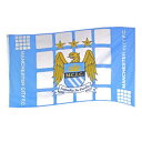 Manchester City FC オフィシャル グッズ ! 本商品はイギリスやヨーロッパで流通の商品 サッカー イングランド プレミア リーグ The Blues ! 送料無料/ファンは大喜び【マンチェスター シティ スクエア フラッグ】部屋の飾りに ! 用途色々 !/マンシティ 大好きな人ヘ !【発送はDM便】 ひも通しの金属製穴が2ケあり ! つるすのも 棒に付けるのも楽 ! 部屋の飾りでも ! 用途色々 ! サイズ: 約152　X　91cm 素材: 100%　ポリエステル