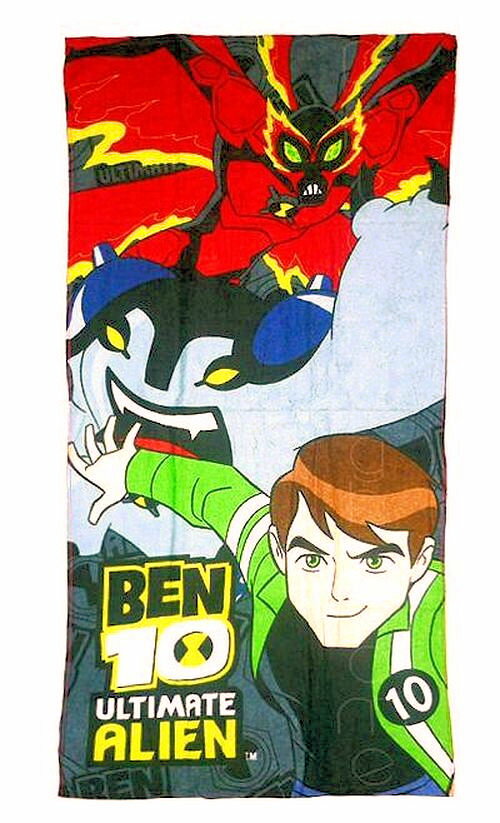 【BEN 10 ! ベン テン !/ビーチ タオル】オムニトリックス パワー/エイリアン ヒーローに変身/ベンと ..