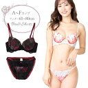 脇高ロージープリント ブラジャー ショーツ 上下セット 下着(J-2049) A B C D E F 65 70 75 80 大きいサイズあり ※特価につきまとめ買い割引対象外