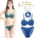 脇高フラワーレースブラジャー&ショーツセット下着(J3391R) G H 65 70 75 80 85 90 95 大きいサイズ