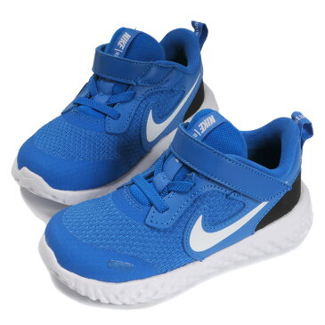 箱アウトレット NIKE REVOLUTION5(TDV) ベビー・キッズ用シューズ 13 14 15 16 ナイキ レボリューション スニーカー BQ5673-401 ベビー トドラー 子ども 子供 男児 女児 ベルクロ マジックテープ ゴム紐 靴 くつ 青 レーサーブルー/ホワイト-ブラック あす楽 送料無料