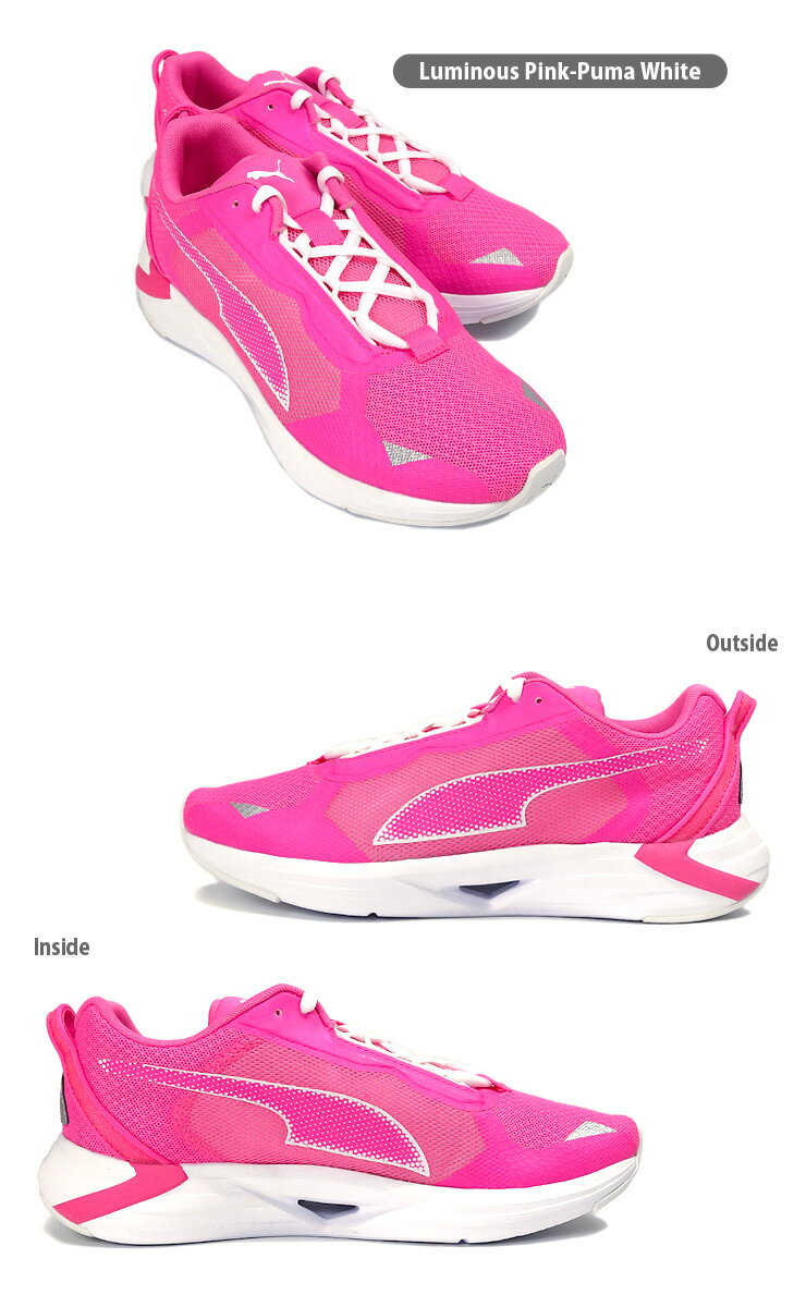 PUMA MINIMA WNS プーマ 22.5 23 23.5 24 24.5 25 プーマ ミニマ ウィメンズ ランニング シューズ 193769 03 ローカットスニーカーシューズ 女性用 婦人 靴 くつ レースアップ 紐 ひも トレーニング ジョギング 陸上 蛍光 ネオン ピンク あす楽