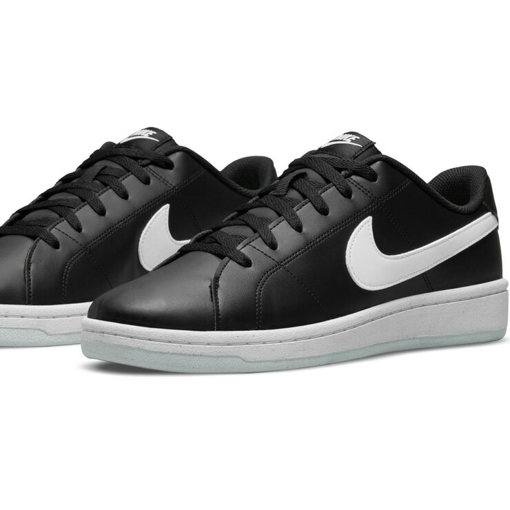 NIKE COURT ROYALE 2 NN メンズ用ローカットスニーカーシューズ 26 26.5 27 27.5 28 28.5 ナイキ DH3160 001 コートロイヤル2NN 男性 紳士 靴 くつ 合成皮革 合皮 コート系 黒 ブラック BLACK/WHITE