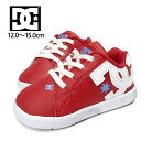 DC TODDLER'S COURT GRAFFIK ELASTIC SE UL SN キッズ スニーカー シューズ 12 13 14 15 ディーシー トドラーズコートグラフィックエラスティック DT211001 ADTS700064 ベビー トドラー 幼児 あかちゃん 子供 子ども 子ども 靴 ゴム紐 赤 レッド 送料無料 sh1443