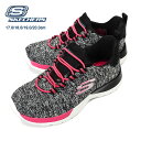 SKECHERS Dynamight Break Through キッズ ジュニア用スニーカーシューズ 17 18 19 20 スケッチャーズ ダイナマイト ブレイクスルー 81302L スリッポン 女児 女の子 ローカット 靴 くつ ニット ゴム紐 低反発 軽量 黒 ブラック ピンク 箱アウトレット 送料無料