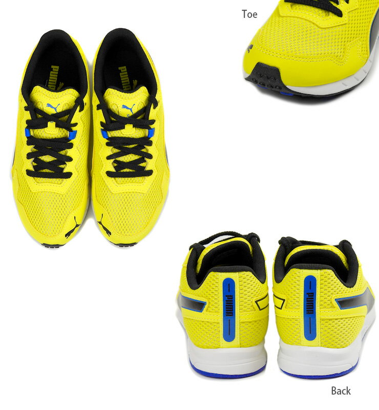 PUMA Speed Monster PL キッズ・ジュニア用スニーカーシューズ 17 17.5 18 18.5 19 19.5 20 20.5 21 21.5 22 22.5 23 23.5 24 プーマ スピードモンスター 195364 16 ローカット ひも 子供 子ども 靴 くつ 男の子 男児 運動靴 スポーツ 黄色 イエロー 箱アウトレット 3