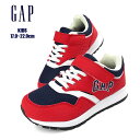 GAP KIDS キッズ ジュニア用スニーカーシューズ 17 18 19 20 21 22 ギャップ GPK12211 マジックテープ ベルクロ ゴム紐 ローカット 軽量 メッシュ 合成皮革 合皮 子供 靴 くつ 男児 女児 男の子 女の子 赤 紺 レッド ネイビー NAVY/RED 箱アウトレット 送料無料