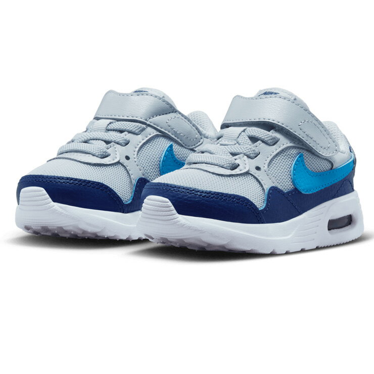 楽天おしゃれMarketNIKE Air Max SC（TDV） キッズ用スニーカーシューズ 12 13 14 15 16 ナイキ エア マックス SC CZ5361 011 ベビー トドラー 子ども 子供 男の子 男児 女の子 女児 幼児 運動靴 軽量 ベルクロ マジックテープ 面ファスナー ゴム紐 靴 くつ グレー ブルー 箱アウトレット