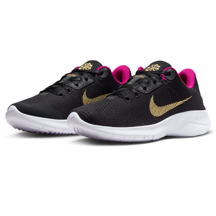 Nike W FLEX EXPERIENCE RN 11 NN ローカットスニーカーシューズ レディース BLACK/METALLIC GOLD-WHITE 23 23.5 24 24.5 DD9283 011 ナイキ ウィメンズフレックスエクスペリエンスラン11NN 女性 婦人 靴 くつ レースアップ 紐 ひも ブラック 箱アウトレット