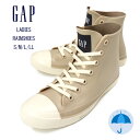 GAP レインシューズ レディース ベージュ M L LL GPL22355 ギャップ レインブーツ 長靴 長ぐつ スニーカー ハイカット シューレース ゴム紐 ひも 防水 防滑 ラバー 雨 雪 女性 婦人 靴 くつ アウトドア ガーデニング 無地 箱アウトレット