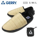 GERRY モックシューズ メンズ 秋冬 BEG S M L GR-7504 ジェリー スニーカー 男性 紳士 軽量 靴 くつ アウトドア キャンプ 2way スリッポン バブーシュ サボ クロッグ 難燃 キルティング シューズバッグ付き ポーチ ベージュ 送料無料