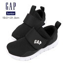 GAP キッズ ジュニア スニーカー シューズ 19 20 21 黒 ブラック GPK12433 ギャップ マジックテープ ベルクロ 面テープ ローカット スリ...