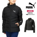 PUMA レディース ライトウェイト 中綿ジャケット M L プーマ 587704 01 WARM CELL ヒートインサレーション 撥水加工 はっ水 ウォータープルーフ 女性 婦人 長袖 アウター 細身 シルエット 冬 防寒 無地 黒 ブラック