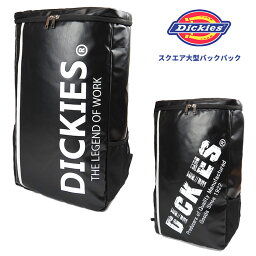 ディッキーズ リュック（レディース） Dickies 大型 スクエアバックパック 約30L ディッキーズ リュックサック Dパック デイパック ボックス 四角 鞄 かばん カバン スポーツバッグ 大きい 大容量 シンプル モノトーン 通勤 通学 高校生 大学生 パソコン メンズ ジュニア 黒 ブラック