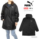 PUMA レインジャケット レディース PUMA BLACK M L プーマ 846299 01 レインコート 雨合羽 カッパ フード付き ジップアップ アウター 前開き 女性 婦人 長袖 フード 帽子 防水 防寒 撥水 はっ水 アウトドア キャンプ レジャー 通勤 通学 ロゴ 無地 黒 ブラック