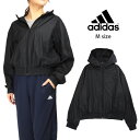 アディダス adidas フューチャーアイコンウーブンウインドブレーカー M アディダス HT4681 EAV99 レディース アウター ジャケット フード付き 帽子 ショート丈 ゆったり 撥水 はっ水 ジップアップ 前開き 羽織 女性 長袖 無地 ロゴ 黒 ブラック BLACK