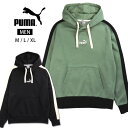 PUMA CORE HERITAGE フーディー M L XL 秋 冬 677675 01 44 プーマ コアヘリテージ メンズ 男性 紳士 パーカー フード 帽子 スウェット スエット プルオーバー トレーナー トップス ポリエステル 綿混 コットン 長袖 リブ ロゴ 黒 緑 ブラック グリーン 大きいサイズあり