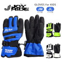 JOY RIDE スキーグローブ キッズ ジュニア 秋冬 グローブ JM JL 140～150 150～160 9～10才 11～12才 AG-7291 全3色 ジョイライド 子供用 男の子 男児 5本指手袋 てぶくろ 学校 通園 通学 アウトドア 裏起毛 ホワイト ブルー ライム 白 青 緑 メール便送料無料