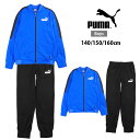 PUMA ベースボールポリスーツ上下セット キッズ ジュニア 140 150 160 679694 47 プーマ 春秋冬 子供 子ども 男児 男の子 ボーイズ トレーニングウェア ジャケット パンツ ジャージ セットアップ 長袖 前開き 長ズボン 黒 青 ブラック レーシングブルー RACING BLUE