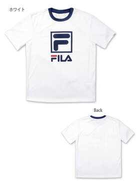 大きいサイズあり ブランド水着 FILA 水陸両用メンズ用アクアシャツ フィラ 半袖 半そで Tシャツ スイムウエア フィットネス ラッシュガード 男性用 紳士用 UVブロック 紫外線防止 吸水速乾 ホワイト ネイビー M L LL メール便送料無料