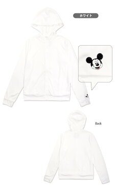 Disney ディズニー ミッキーマウス ジュニア女の子用長袖ラッシュガード水着 170 ラッシュパーカー Mickey Mouse フード付き 帽子付き ぼうし 指穴付き 長そで 紫外線防止 子供 子ども 女児 無地 ワンポイント刺繍 ブラック ホワイト 黒 白 メール便可