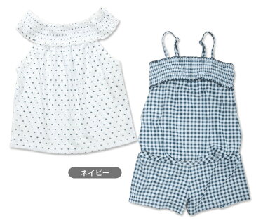 PICOLUNA キッズ・ジュニアサロペット水着2点セット 140 150 160 170 SS S M L トップス付き ピコルナ コンビネゾン オールインワン ワンピース 33751382 子供 子ども 女児 女の子 トップス チェック柄 ハート柄 ネイビー サックス メール便送料無料