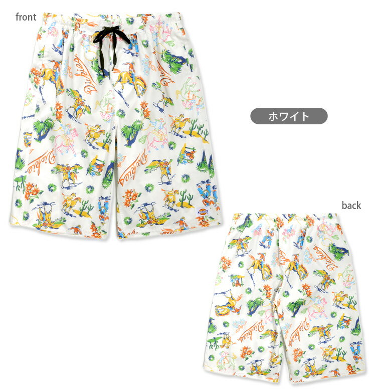Dickies ディッキーズ メンズ用サーフパンツ水着 S M L LL 818705 スイムウエア 男性 海パン 海水パンツ ハーフパンツ トランクス ファスナー付きポケット ジップ ジッパー ウエスタン ロデオ 馬 ホワイト ネイビー カーキ 大きいサイズあり あす楽 メール便送料無料