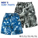 メンズ用サーフパンツ水着 M L LL 3L 4L 5L スイムウエア 男性 海パン 海水パンツ M-22003 ハーフパンツ トランクス 総柄 幾何学 水面 波 黒 紺 青 ブラック ブルー 大きいサイズあり メール便送料無料