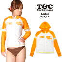 Town&Country フード&指穴付き 長袖 ラッシュガード 水着 M L LL タウンアンドカントリー 1807-107 レディース T&C UVカット ...