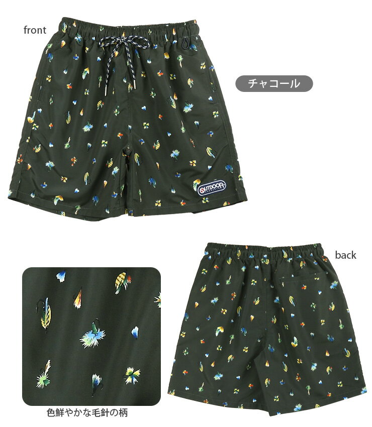 OUTDOOR PRODUCTS 水陸両用 サーフパンツ 水着 メンズ M L LL アウトドアプロダクツ CM430E スイムウェア トランクス 短パン ショートパンツ バギーショーツ 海パン インナーパンツなし チャコール ネイビー カーキ オレンジ XL 2L 大きいサイズあり
