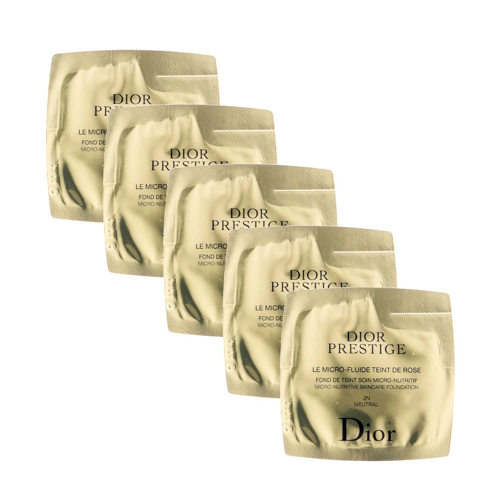 DIOR クリスチャン ディオール プレステージ ル フルイド タン ドゥ ローズ SPF25・PA+++ #2N ニュートラル 1mL×5枚セット パウチ お試しサイズ 正規品
