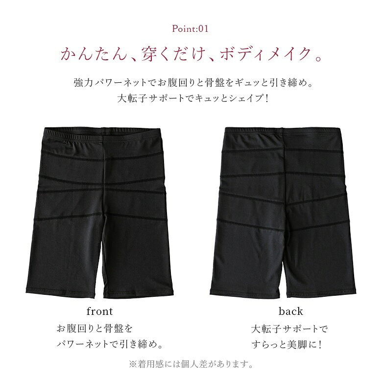 『美レギスラッと美脚3分丈レギンス』[レディース 補正下着 インナー スパッツ ガードル ぽっこりお腹 骨盤 引き締め シェイプレギンス サポート 3分丈]◇※メール便可※【10】 osharewalker-10025075 オシャレウォーカー osharewalker サンプル画像3