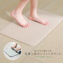 【5/16 12:59迄クーポンで20%OFF】『珪藻土配合ソフトバスマット』[バスマット 珪藻土 生活雑貨 ソフトマット ゴム 吸水 吸湿 調湿 抗菌 省スペ...