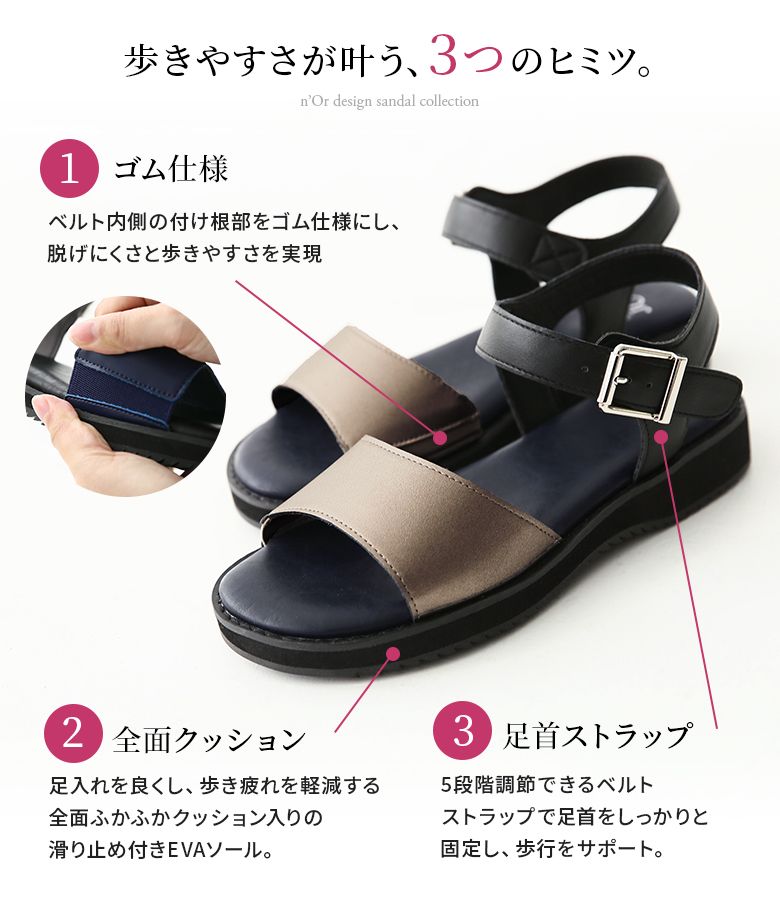 サンダル ストラップサンダル レディース 靴 ...の紹介画像3