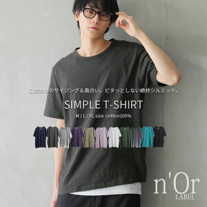 『シンプルデザインTシャツ』【 メンズ Tシャツ シンプル カットソー シャツ 半袖 着回し 綿100％ コットン100% ラウンドネック シンプル 薄手 無地 】※メール便可※【10】