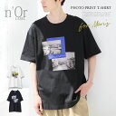 【全品送料無料】【感謝価格】『ビッグシルエットフォトグラフィックTシャツ』[n'OrLABEL カットソー 春夏 メンズ 半袖 トップス 綿100% オーバーサ...