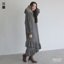 パーカーワンピース 長袖 レディース ワンピース ロングワンピース ロングワンピ パーカーワンピ スウェットワンピース 裏シャギー 秋 冬 フード付き フリル ...