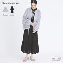 【5/16 12:59迄クーポンで20%OFF】【送料無料】『シャーリングカーデ×ティアードワンピコーデ2点SET』[2点コーデセット 2024 レディース カ...