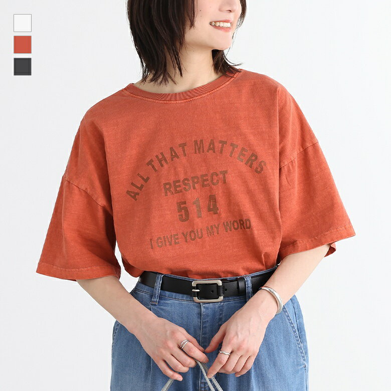 『カレッジロゴピグメントTシャツ』※メール便可※