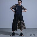 【送料無料】ワンピース Tシャツ セット レディース トップス ノースリーブ 半袖 春 夏 カットソー ロング丈 コットン100% レイヤード 重ね着 ゆったり 大きいサイズ 体型カバー 二の腕カバー 着回し【メール便不可】【20】