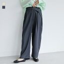 【11/1 23:59迄クーポンで10%OFF】パンツ レディース ボトムス ワイドパンツ ロング丈 アシンメトリー アシメ タックパンツ ドレープ すっきり見せ ウエストゴム 春 夏 秋 オシャレウォーカー【メール便不可】【20】