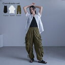 【5/16 12:59迄クーポンで20%OFF】【送料無料】3点コーデセット 2025 レディース シャツ トップス ブラウス 半袖 シアー 無地シアー 柄シア...